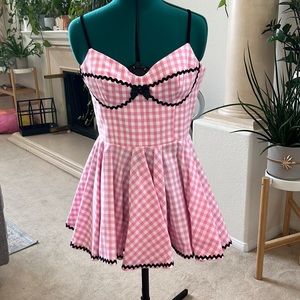 Barbie movie press tour inspired dress.